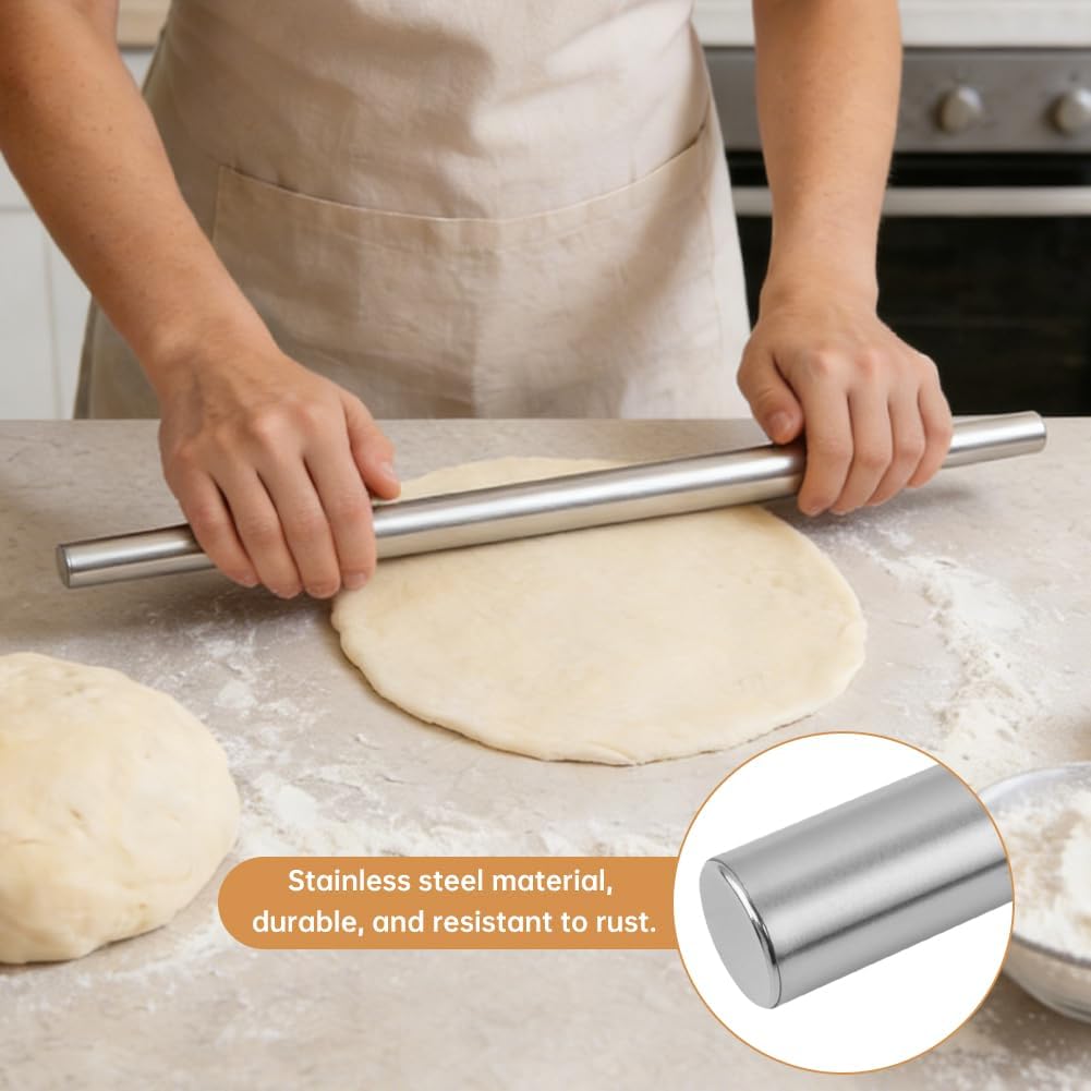 8Pcs Dumpling Maker Set, Stainless Steel Empanada Maker Press with Rolling Pin and Stuffing Scoop, Dough Cutter Dumpling Mold for Ravioli Pierogi Calzone, 3.15/3.54/3.94 Inch