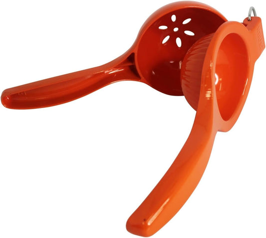 IMUSA Orange and Citrus Squeezer, Orange | Bare Metal Finish, Built-In Hanging Ring, Ideal for Juicing Lemons and Limes, Everyday Kitchen Tool