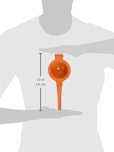 IMUSA Orange and Citrus Squeezer, Orange | Bare Metal Finish, Built-In Hanging Ring, Ideal for Juicing Lemons and Limes, Everyday Kitchen Tool