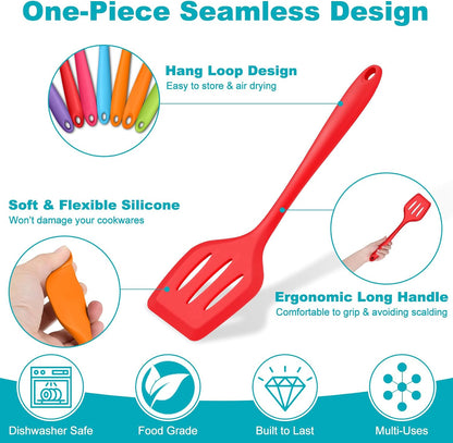 Silicone Cooking Utensil Set of 7, Kitchen Cooking Utensil Set