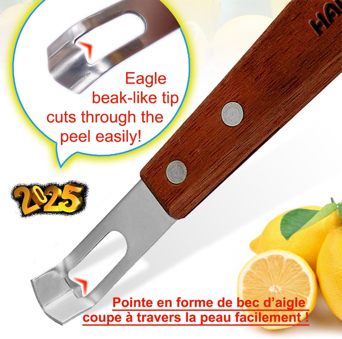 Lemon Zester & Channel Knife 2Tools for Cocktails with a storage box | Stainless steel blade,Home Bars Bartender Gift,Carving Tool for Garnishing,for Cocktails,Citrus Twist Grates Tool