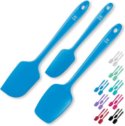 Silicone Spatula Set - 600F Heat Resistant, 3-Pc Black