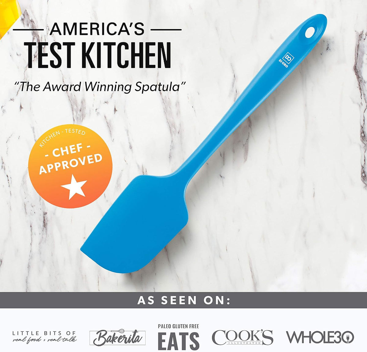 Silicone Spatula Set - 600F Heat Resistant, 3-Pc Black
