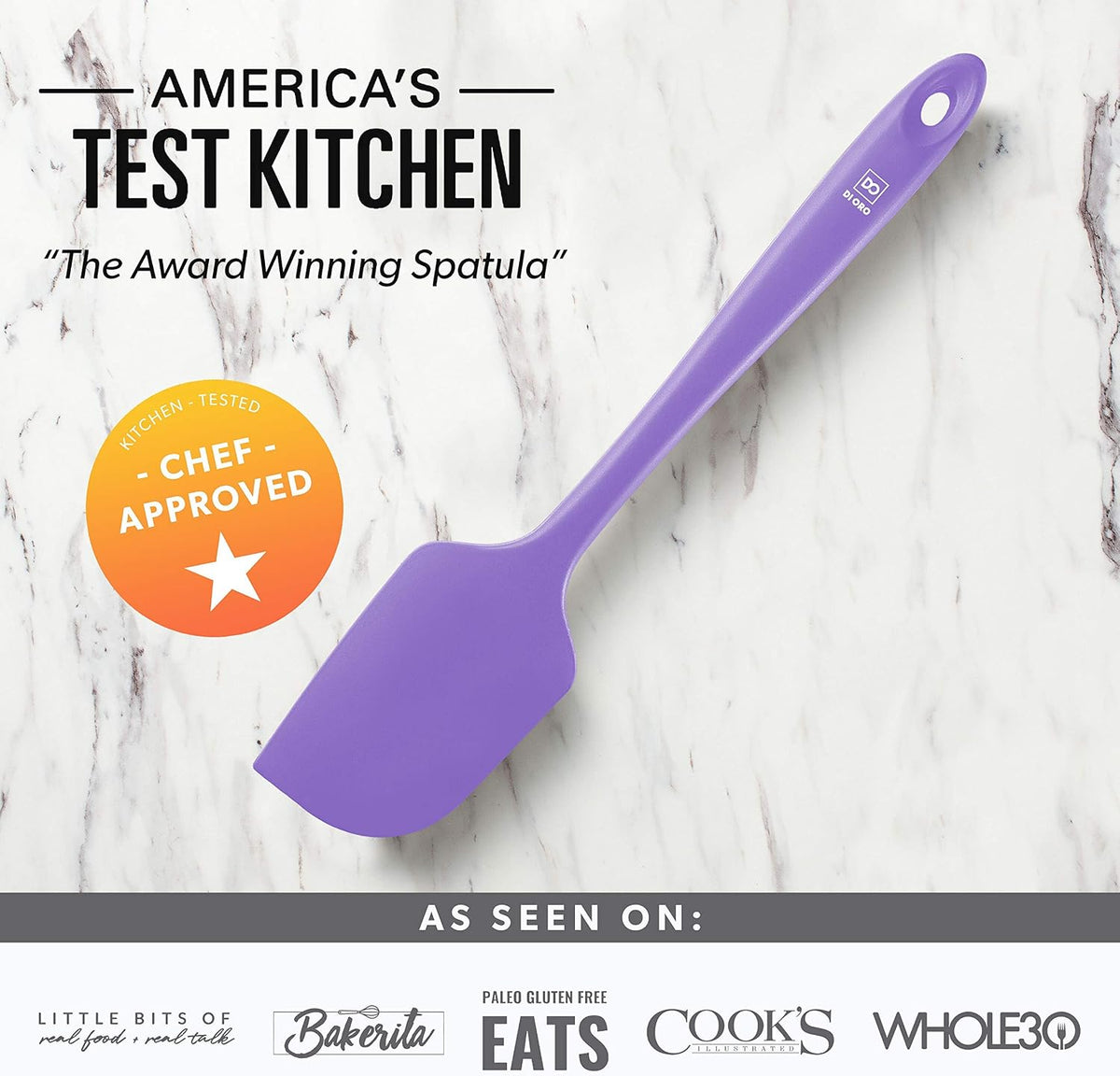 Silicone Spatula Set - 600F Heat Resistant, 3-Pc Black