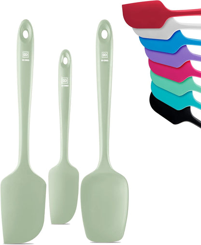 Silicone Spatula Set - 600F Heat Resistant, 3-Pc Black