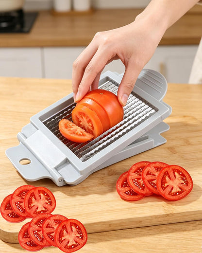 Tomato Slicer Tool Slicer Vegetable Cutter Slicer Vegetable Cutter Home Use | Stainless Steel Fruit Slicer Dedicated,Tomato Slicing Tool Portable,Easy Work for Hamburger Salad Tomato Cutter