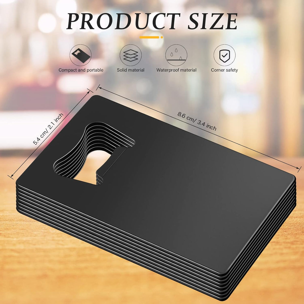 60 Pcs Credit Card Bottle Openers for Wallet,Classic