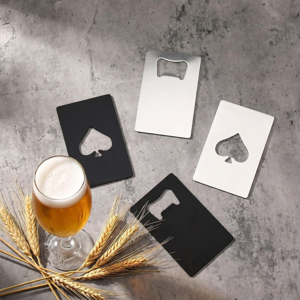 60 Pcs Credit Card Bottle Openers for Wallet,Classic
