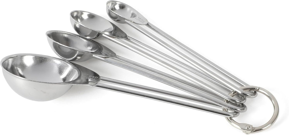 Richburn 4-Piece Gold Stainless Steel Measuring Spoons Set – Durable and Stylish Kitchen Measuring Tools for Precise Baking and Cooking