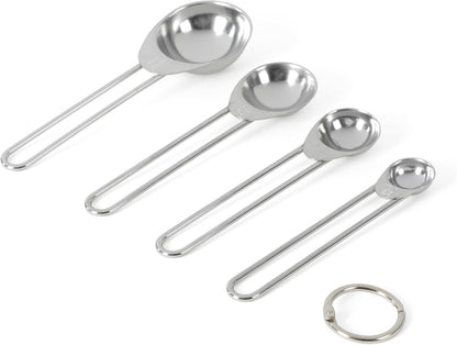 Richburn 4-Piece Gold Stainless Steel Measuring Spoons Set – Durable and Stylish Kitchen Measuring Tools for Precise Baking and Cooking