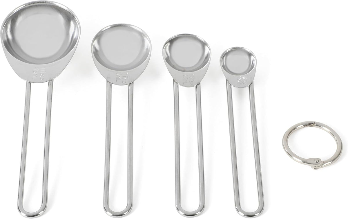 Richburn 4-Piece Gold Stainless Steel Measuring Spoons Set – Durable and Stylish Kitchen Measuring Tools for Precise Baking and Cooking