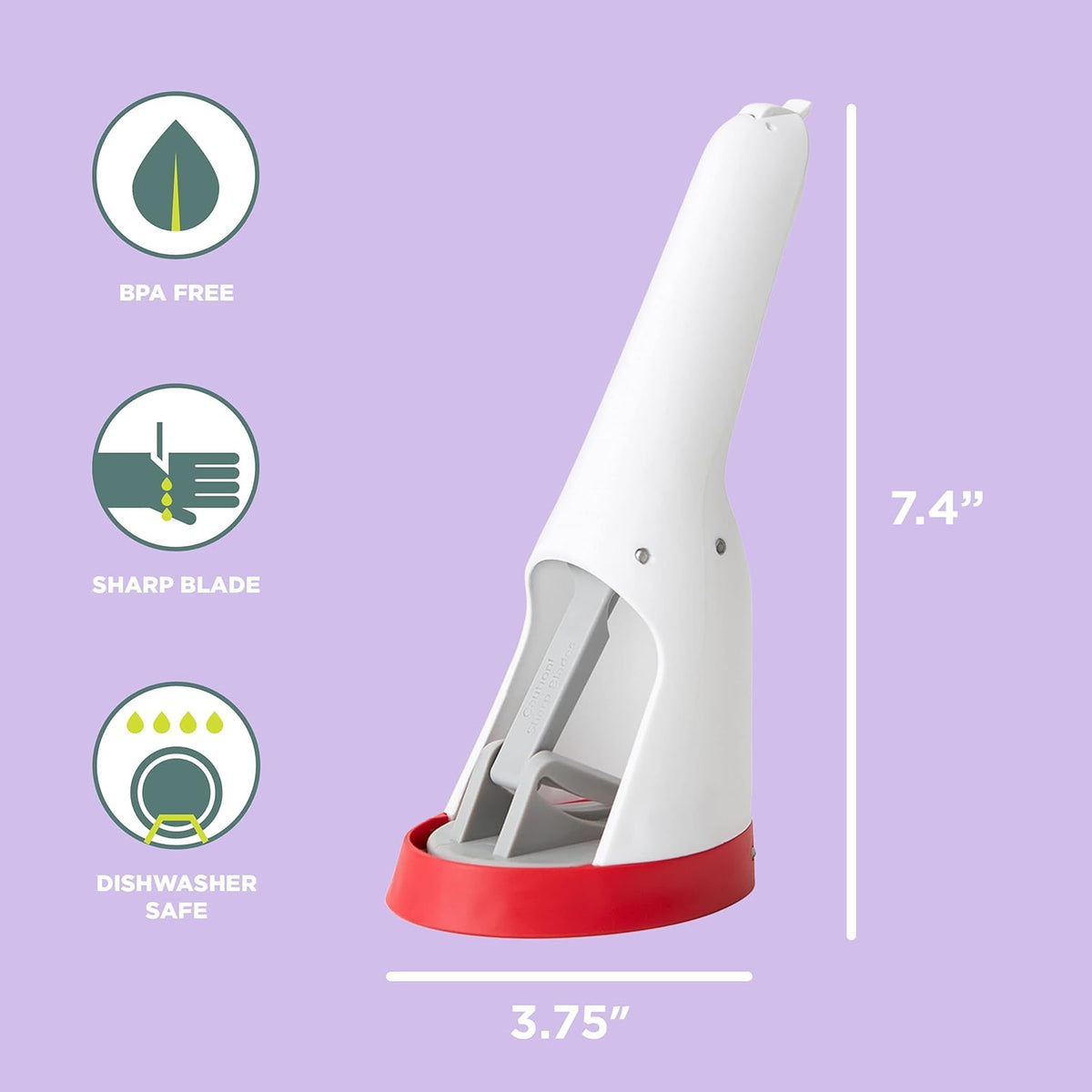 Original Stem Gem Strawberry Huller, Red/Green - and Hand-Held Slicer Strawberry Slicester, Cherry/Meringue
