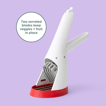Original Stem Gem Strawberry Huller, Red/Green - and Hand-Held Slicer Strawberry Slicester, Cherry/Meringue