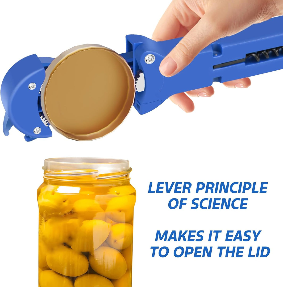 Jar Opener for Seniors with Arthritis, 7 in 1 Bottle Opener and Wine Corkscrew, Easy Grip Kitchen Gadget for Weak Hands Elderly, Retractable Jaw Lid Opener with Magnetic Storage (Black)