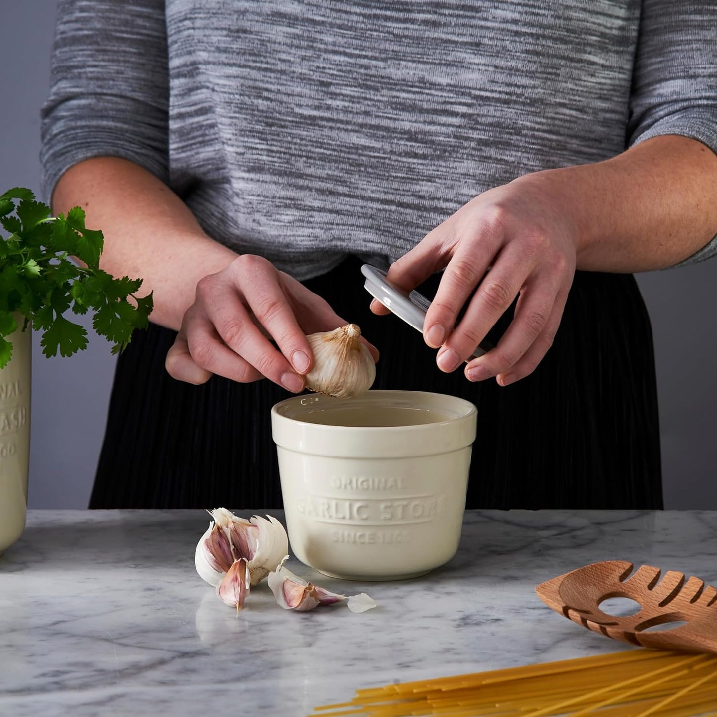 Innovative Kitchen Garlic Storage & Grater