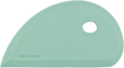 Multipurpose Silicone Bowl Scraper - Dough Scraper for Cleaning Mixing Bowls, Baking Pan - Silicone Scraper Spatula For Painting, Smoothing, Frosting, Cake Decorating - Blue, 7x3.75"