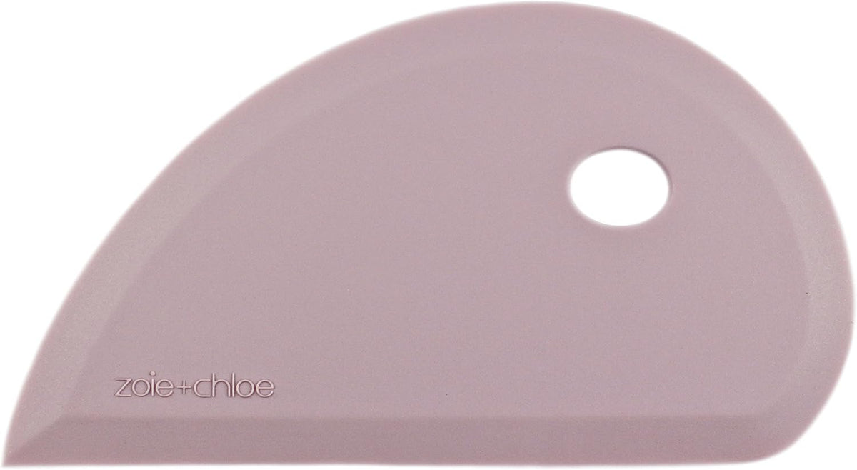 Multipurpose Silicone Bowl Scraper - Dough Scraper for Cleaning Mixing Bowls, Baking Pan - Silicone Scraper Spatula For Painting, Smoothing, Frosting, Cake Decorating - Blue, 7x3.75"