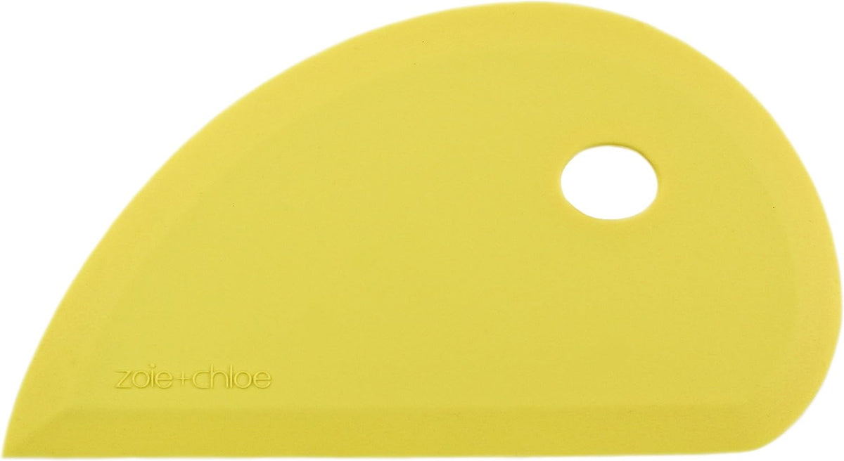 Multipurpose Silicone Bowl Scraper - Dough Scraper for Cleaning Mixing Bowls, Baking Pan - Silicone Scraper Spatula For Painting, Smoothing, Frosting, Cake Decorating - Blue, 7x3.75"