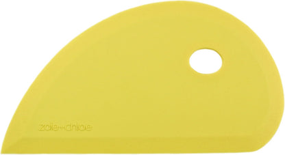 Multipurpose Silicone Bowl Scraper - Dough Scraper for Cleaning Mixing Bowls, Baking Pan - Silicone Scraper Spatula For Painting, Smoothing, Frosting, Cake Decorating - Blue, 7x3.75"