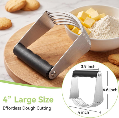 Large Pastry Blender, Heavy Duty, Food-Grade Stainless Steel, 4 Inch