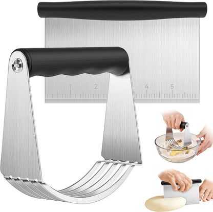 Large Pastry Blender, Heavy Duty, Food-Grade Stainless Steel, 4 Inch