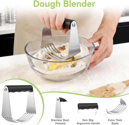 Large Pastry Blender, Heavy Duty, Food-Grade Stainless Steel, 4 Inch
