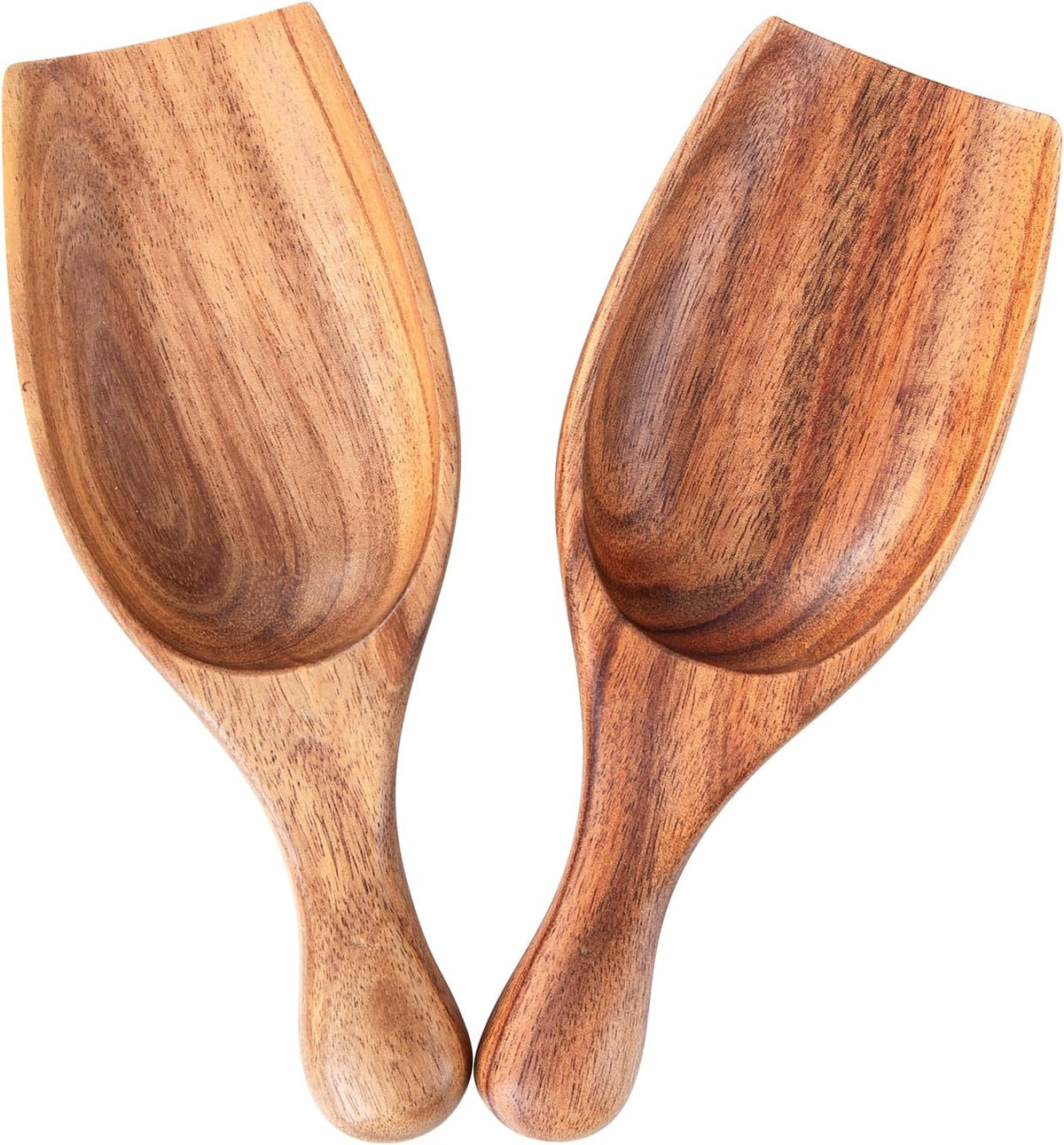 Big Coffee Scoop Shovel, Large Ground Coffee Scoop, Wooden Bean Salt Spoons, Wood Serving Spoons for Beans Powder Sugar from Big Jars Canisters, Multifunctional Kitchen Scoop