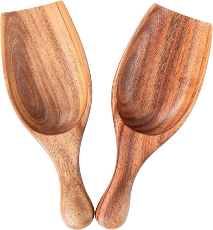 Big Coffee Scoop Shovel, Large Ground Coffee Scoop, Wooden Bean Salt Spoons, Wood Serving Spoons for Beans Powder Sugar from Big Jars Canisters, Multifunctional Kitchen Scoop