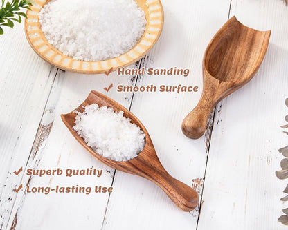 Big Coffee Scoop Shovel, Large Ground Coffee Scoop, Wooden Bean Salt Spoons, Wood Serving Spoons for Beans Powder Sugar from Big Jars Canisters, Multifunctional Kitchen Scoop
