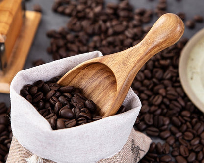 Big Coffee Scoop Shovel, Large Ground Coffee Scoop, Wooden Bean Salt Spoons, Wood Serving Spoons for Beans Powder Sugar from Big Jars Canisters, Multifunctional Kitchen Scoop