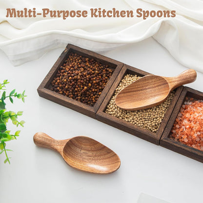 Big Coffee Scoop Shovel, Large Ground Coffee Scoop, Wooden Bean Salt Spoons, Wood Serving Spoons for Beans Powder Sugar from Big Jars Canisters, Multifunctional Kitchen Scoop
