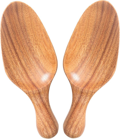 Big Coffee Scoop Shovel, Large Ground Coffee Scoop, Wooden Bean Salt Spoons, Wood Serving Spoons for Beans Powder Sugar from Big Jars Canisters, Multifunctional Kitchen Scoop