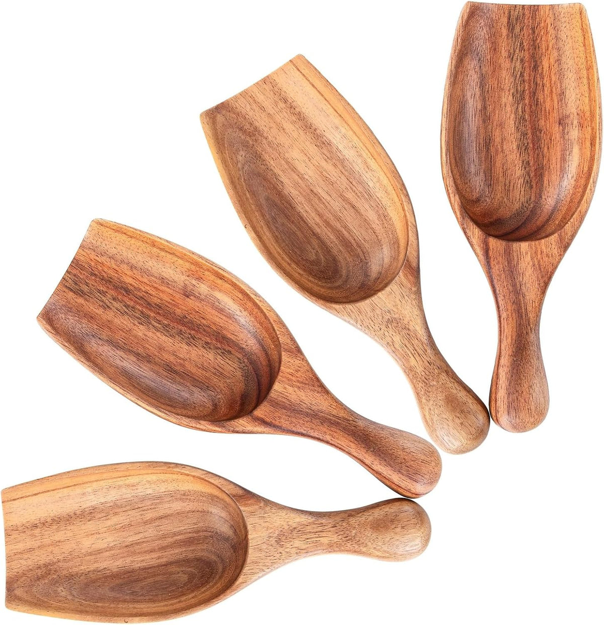 Big Coffee Scoop Shovel, Large Ground Coffee Scoop, Wooden Bean Salt Spoons, Wood Serving Spoons for Beans Powder Sugar from Big Jars Canisters, Multifunctional Kitchen Scoop