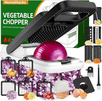 Veggie Chopper Vegetable Cutter, 12 in 1 Kitchen Gadget, Green