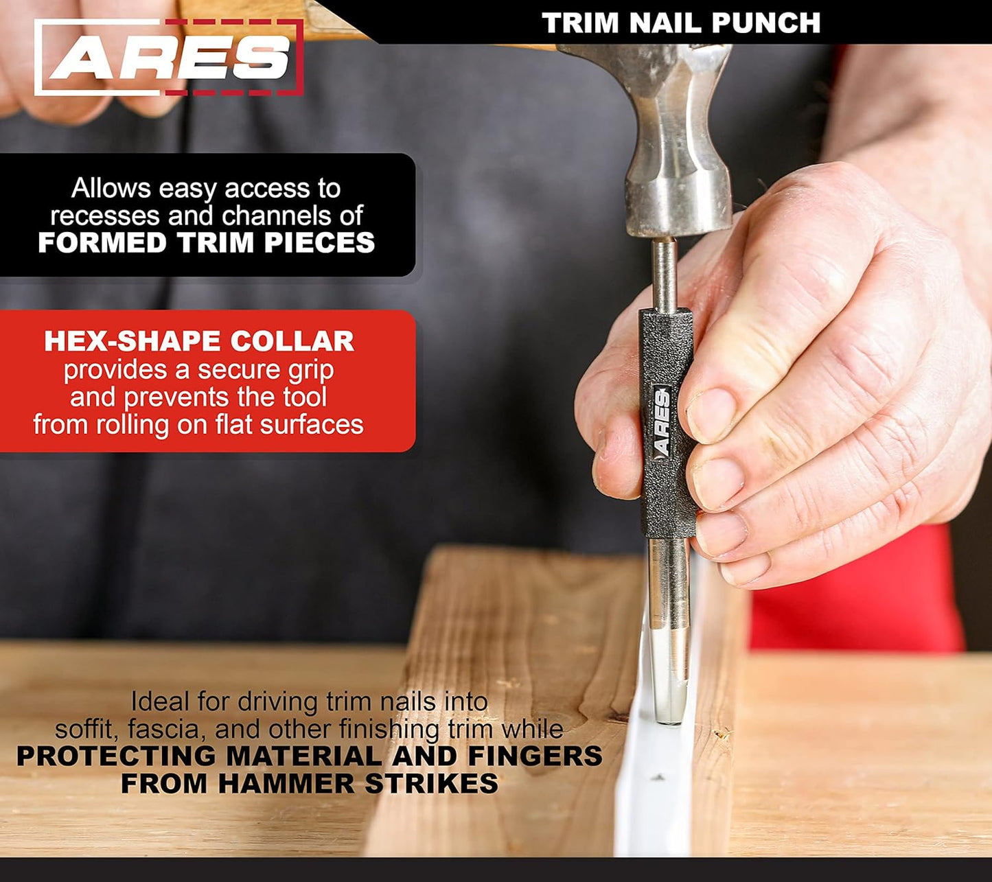 ARES 10021 – 9-Piece Roll Pin Punch Set – Durable Heat Treated and Drop Forged Steel Pin Punches with Pouch -Ideal for Automotive Repair, Gunsmithing, Craft Work, and Jewelry Repair