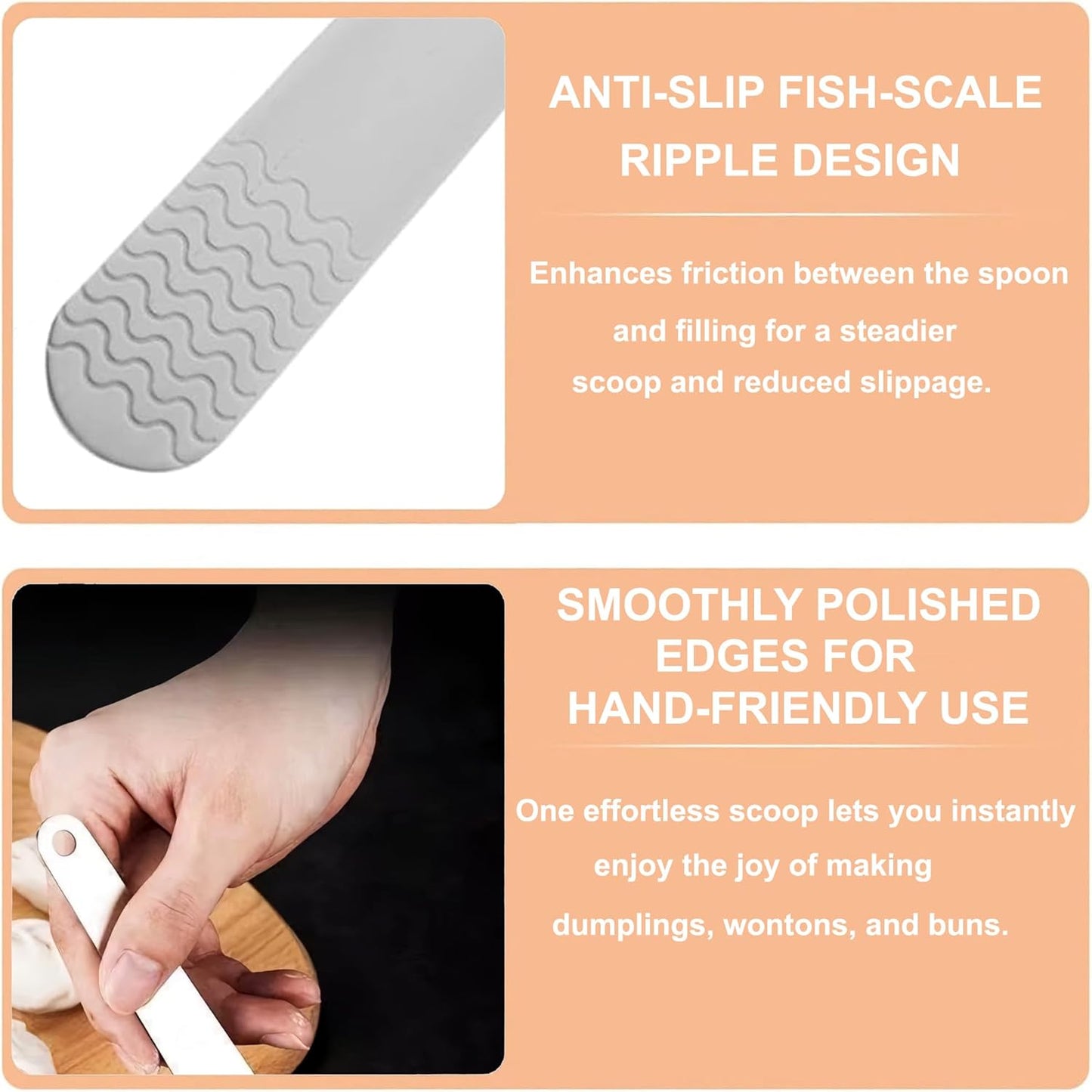 2PCS Stainless Steel Wonton Maker, Dumpling Press for Home Cooks | Empanada Maker Press, Steamed Buns Making Tools, Suitable for Stuffing, Dumplings, Stuffing Burritos, Ravioli, Gyoza