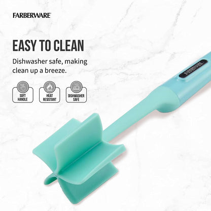 Meat Masher and Chopper Tool with 5 Beveled Blades - Ground Beef Chopper, Potato Masher, Batter Stirrer - Heat Resistant to 450 F, Dishwasher Safe