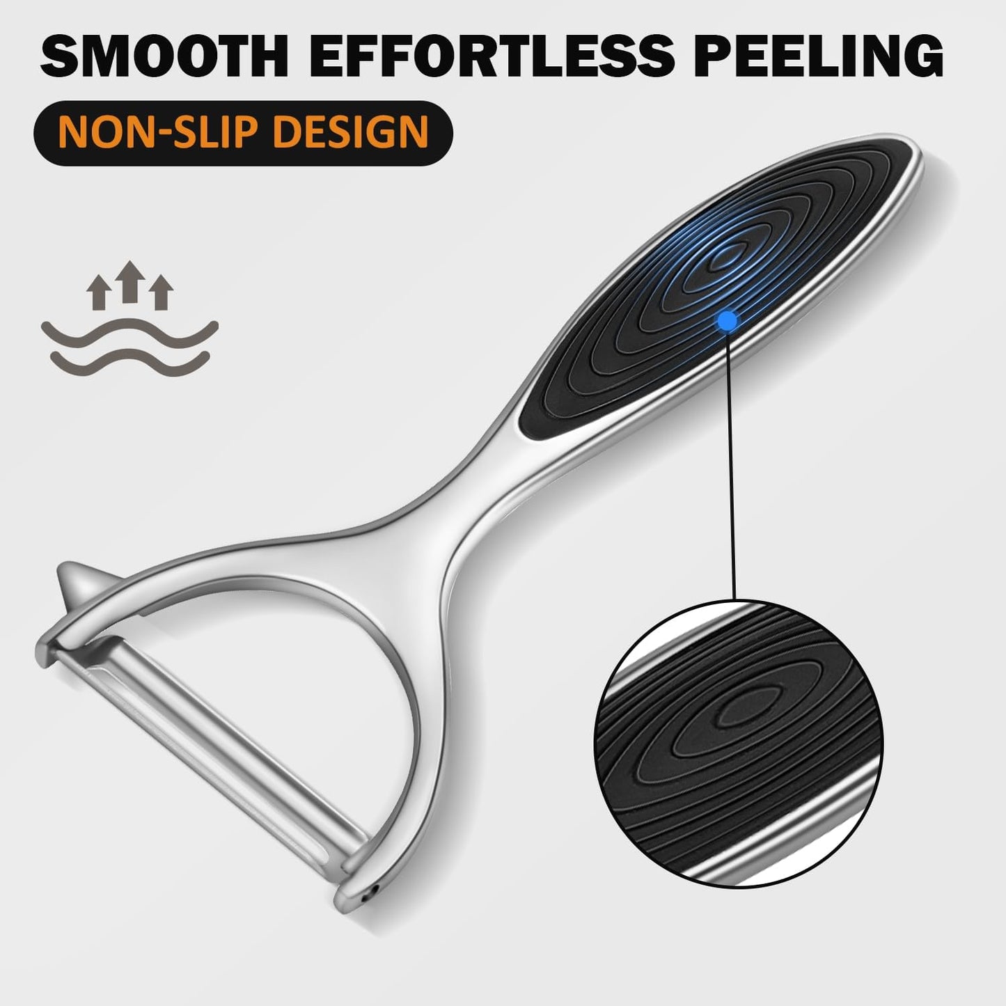 Vegetable Peeler for Kitchen, Potato Peelers for Fruit Straight Blade, Durable Non-Slip Handle, Set of 2
