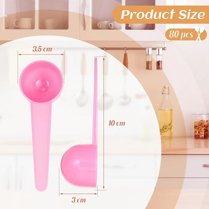 Plastic Tablespoons Measuring Spoons, Transparent, 80 Pack