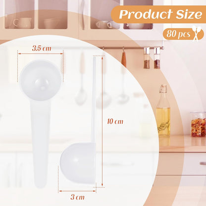 Plastic Tablespoons Measuring Spoons, Transparent, 80 Pack