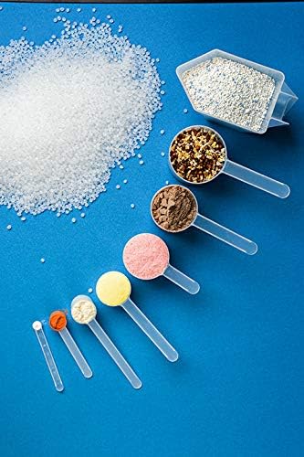1/4 Teaspoon (1.25 mL) Long Handle Plastic Measuring Spoon for Coffee, Protein Powder, Pet Food, Spices, Grains, Dry Goods – Food-Grade BPA-Free (Pack of 1) - Colors B