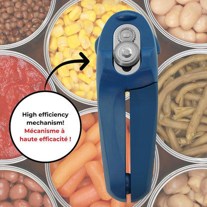 MightiCan Can Opener, Safe Smooth-Cut, Comfort Grip, Blue