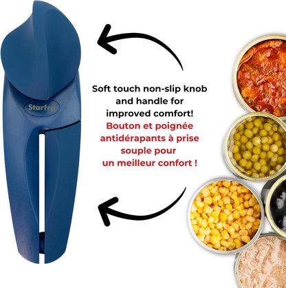 MightiCan Can Opener, Safe Smooth-Cut, Comfort Grip, Blue