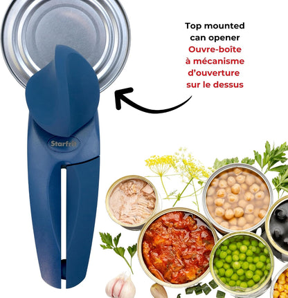 MightiCan Can Opener, Safe Smooth-Cut, Comfort Grip, Blue
