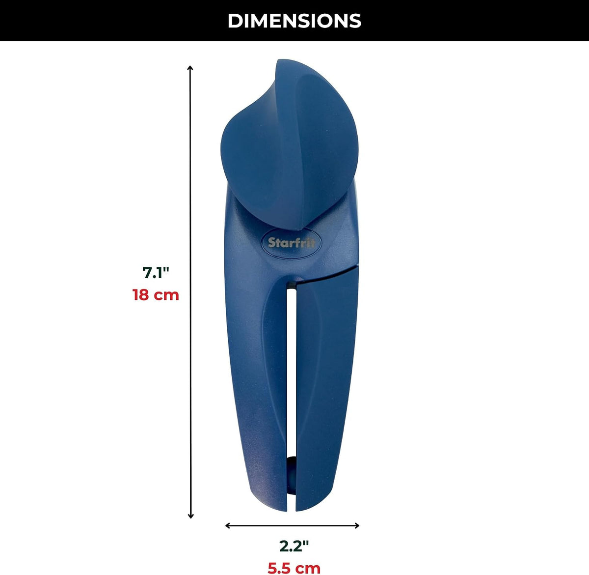 MightiCan Can Opener, Safe Smooth-Cut, Comfort Grip, Blue
