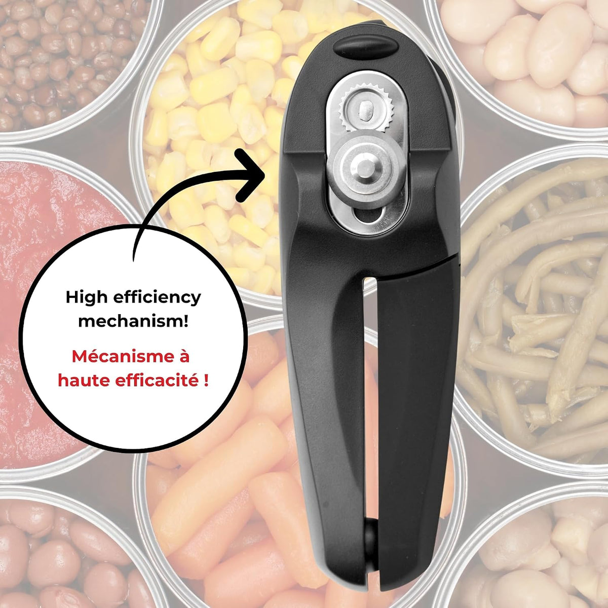 MightiCan Can Opener, Safe Smooth-Cut, Comfort Grip, Blue
