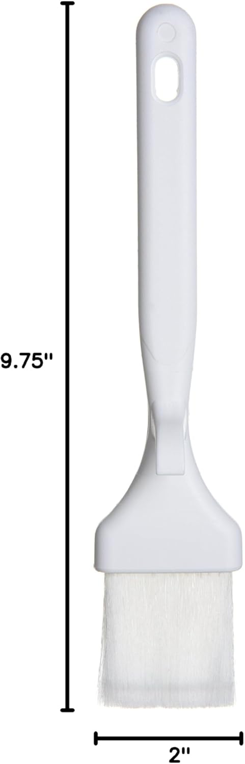 SPARTA Meteor Basting Brush, Nylon Bristle Pastry Brush for Cooking and Baking, 2" Wide, 1 Count, White