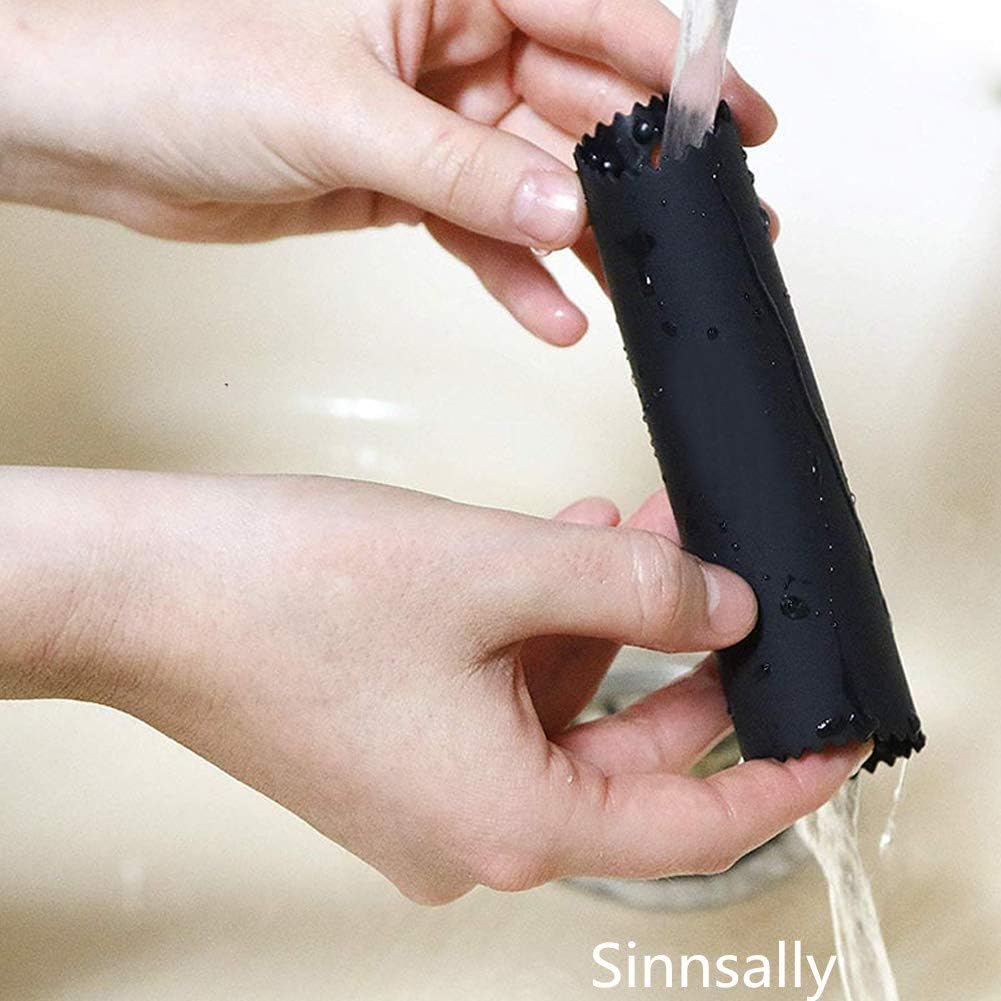 Sinnsally Garlic Peeler Skin Remover Roller Keeper,Easy Quick to Peeled Garlic Cloves with Silicone Tube Roller Garlic Peeling Kitchen Tool(3 Colors)