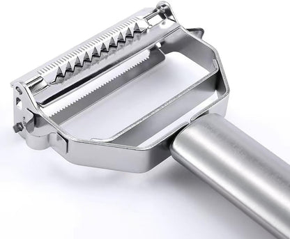 Vegetable Peeler， Stainless Steel 2 in 1 Julienne Vegetable Peeler Perfect for Carrot Potato Melon Gadget Vegetable Fruit