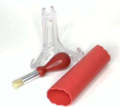 Premium Ceramic Garlic Grater Plate Set - Red Sunflower